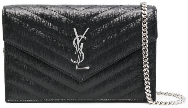 생로랑 셰브런 체인 클러치