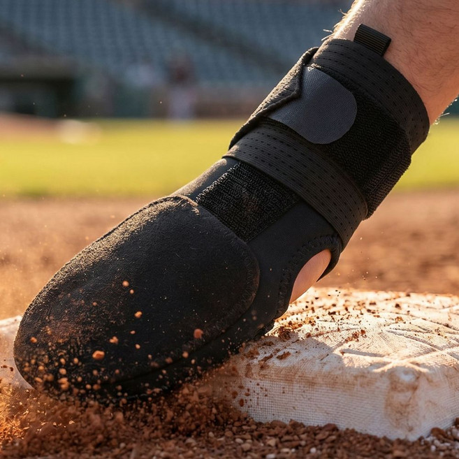 솔레르 손가락 손목 보호 야구 주루 슬라이딩 장갑, 1개, 블랙