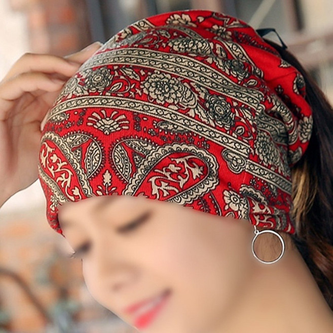 페로키 여성 항암 비니 두건 모자 반다나