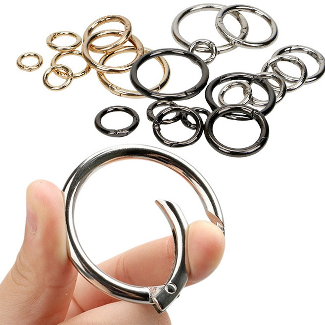 오링 O링 11mm~61mm 열쇠고리 키링 키홀더 카라비너 원형 오픈형 가방 부자재 원터치 의류 고리 연결 재료, 실버, 61mm 1개단위, 1개