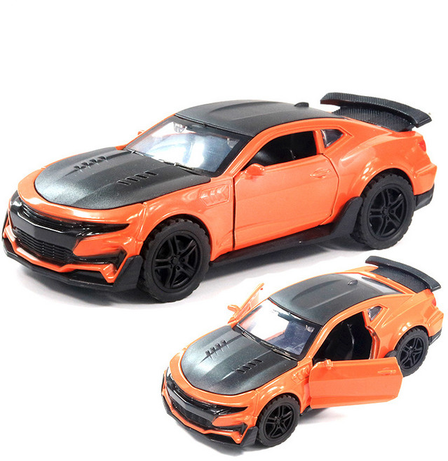 合金越野車模型玩具 車門可開 迴力合金車身 精美內裝, 大蜂橙色, 1個