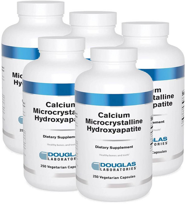 더글라스랩 칼슘 미세결정 수산화인회석 캡슐 Douglas Laboratories Calcium Microcrystalline Hydroxyapatite, 5개, 250정