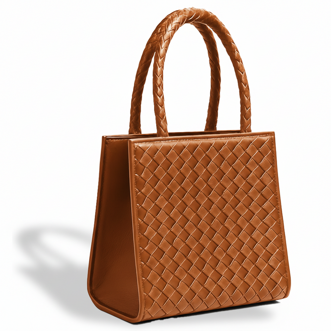 더무백 천연소가죽 여성 토트백 핸드백 위빙백