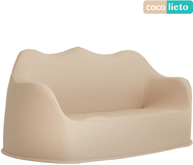 리에또 코지 유아소파 2인용 아기소파 바른자세 아기의자, 모던 헤이즐넛