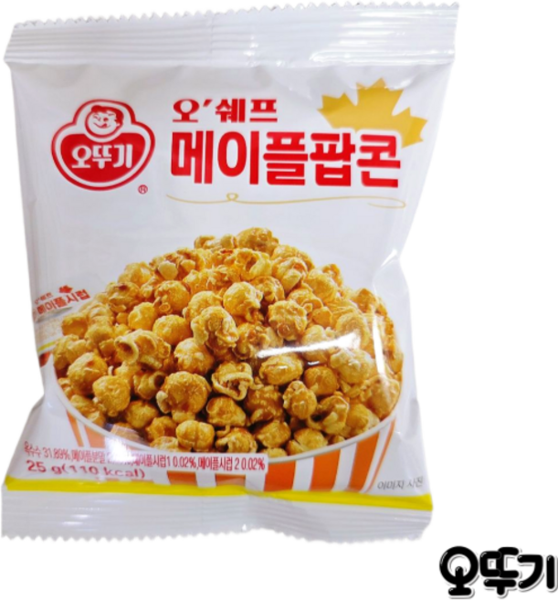 오뚜기 오쉐프 메이플팝콘, 30개, 25g