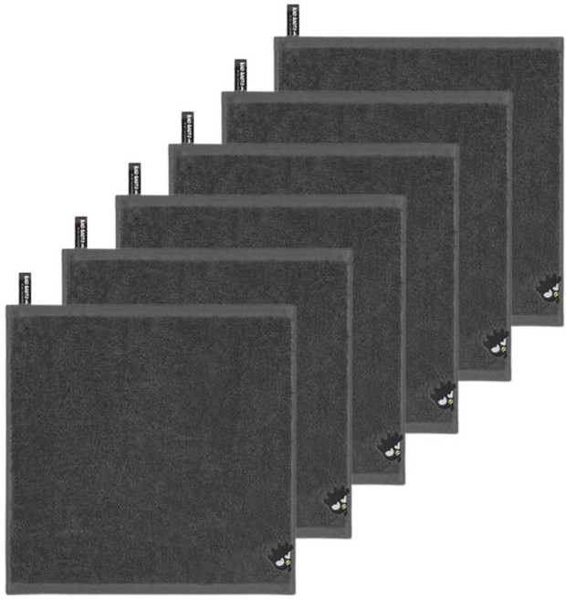 6장 캐릭터 주방 고리 핸드 수건 타올, 03.산리오캐릭터즈고리타올 다크그레이6장, 6개