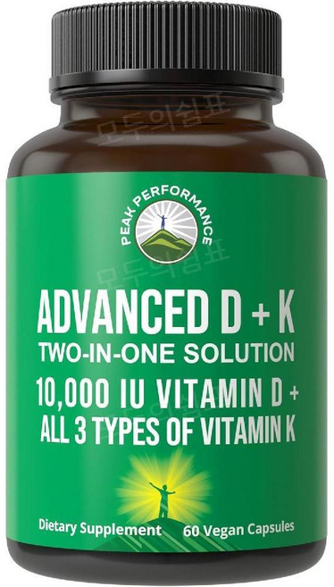 피크퍼포먼스 비타민 D K K2 메나퀴논 4 7 60캡슐 Vitamin, 60정, 1개