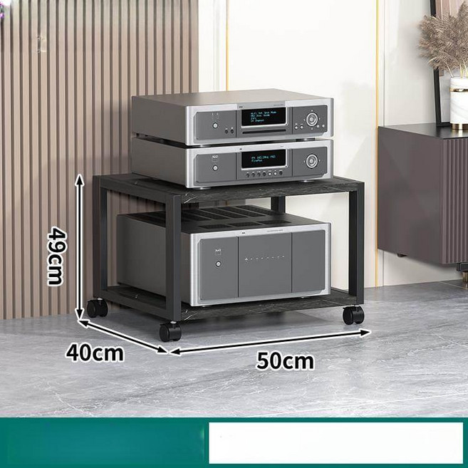 오디오선반 오디오장 앵글 장식장 엠프 진열대 스피커, 2단 블랙보드 스테인리스스틸, 기본 색상