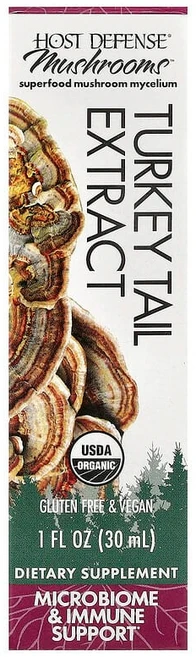 Host Defense 버섯 유기농 칠면조 꼬리 추출물 1 액량 온스 (30ml) FPI-05271, 30ml - 쿠팡
