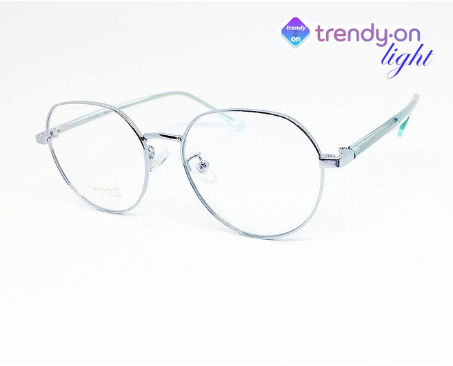 고퀄리티 티타늄 안경테 가벼운 실버 프레임 6387 트렌디온 라이트