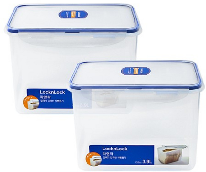 락앤락 식빵보관용기 빵통 3.9L x 2개 / HPL829 클래식
