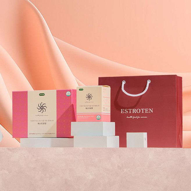 자생앤 여성 갱년기를 위한 회화나무 에스트로텐 영양제 쇼핑백포함, 120정, 2개