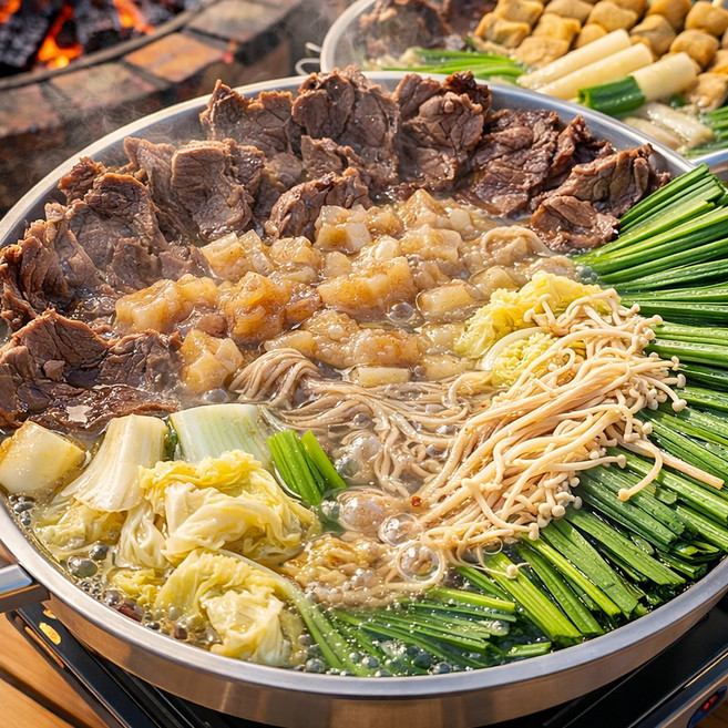 테오푸드 아롱사태 수육 스지 전골 캠핑 음식 밀키트, 1개, 890g