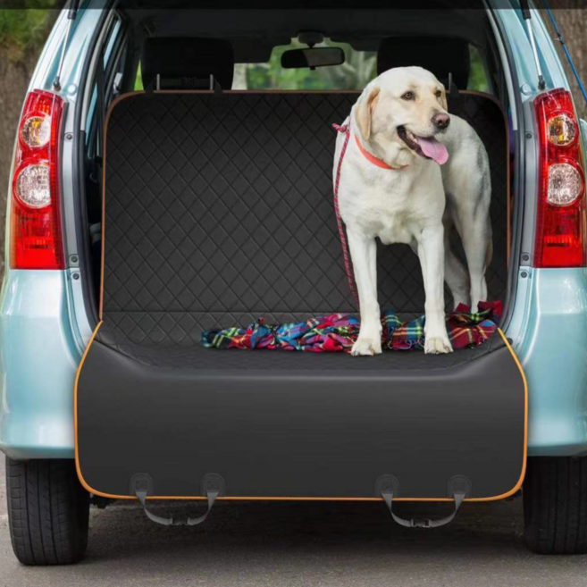 유리아나 반려견 뒷자리카시트 풀커버 카시트 포켓형 트렁크시트, 블랙, 1개