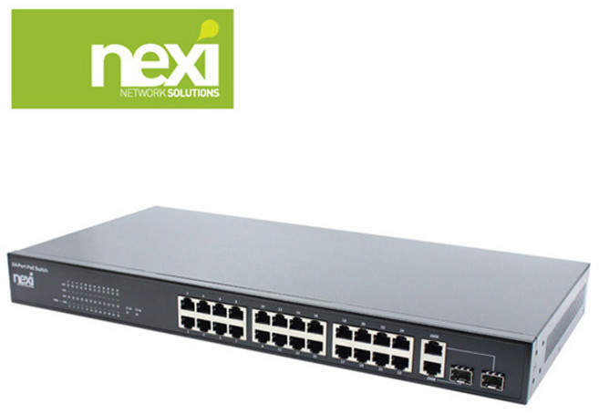 리버네트워크 NEXI(넥시) NX-POE2624GSR NX665 스위칭허브 (24포트 100Mbps POE+ SFP2포트), 선택하세요, 1개