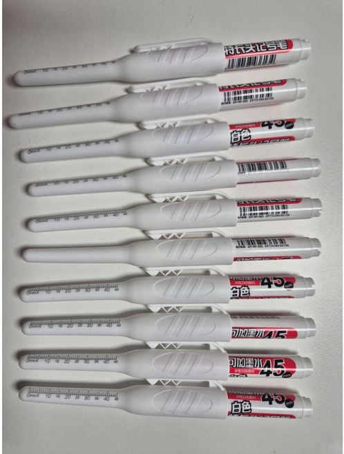 신나서상사 공업용 인테리어 긴촉 롱닙 마카펜, 10개, 1색, 화이트