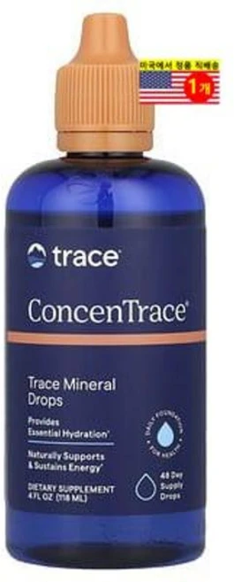 Trace Minerals 미량 미네랄 드롭 Trace Mineral Drops 118ml, Trace ConcenTrace® 미량 미네랄 드롭, 1개 - 쿠팡