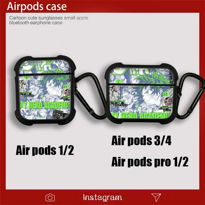 15종 나히아 에어팟케이스 토가히미코 에어팟 프로 케이스 나의히어로 아카데미아 굿즈 토도로키 히로아카 다비, 에어팟 프로 2세대, D
