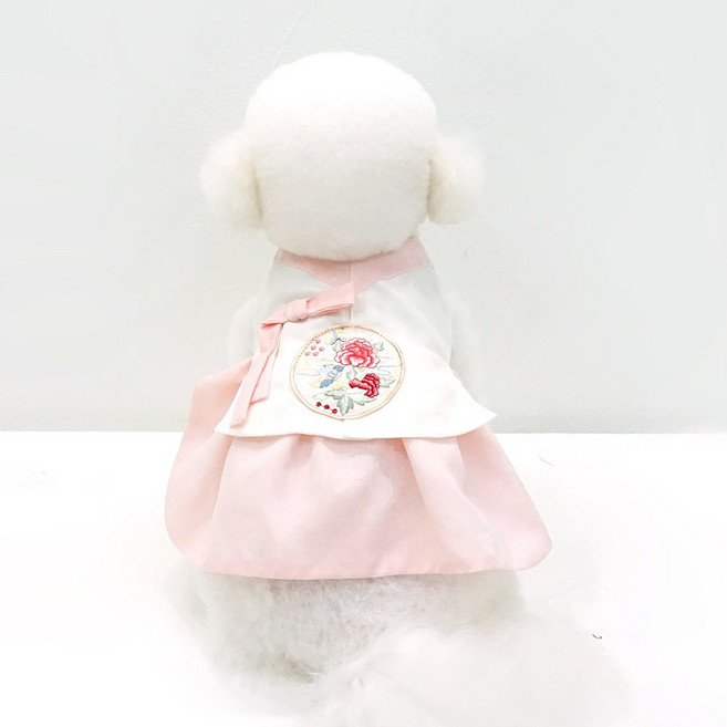 호나미네 고양이한복 강아지한복 목련 공주 한복, 핑크, 1개