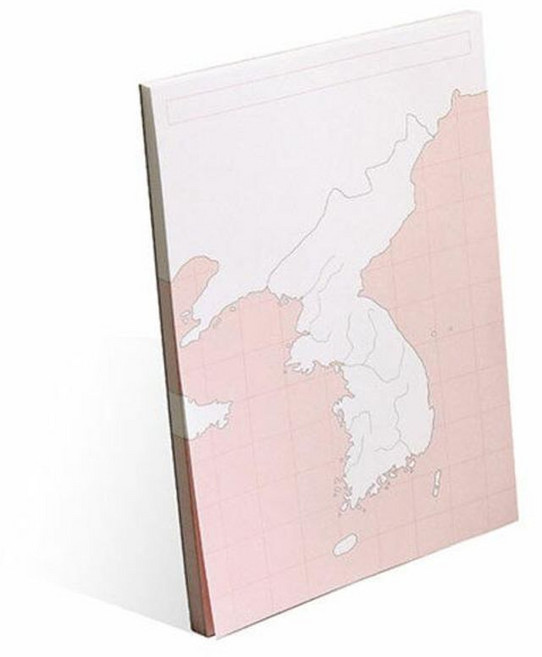 이노플리아 혼자공부 지도 메모패드 A5 - 한국지도 50매, 인디고(주), 8809675467031