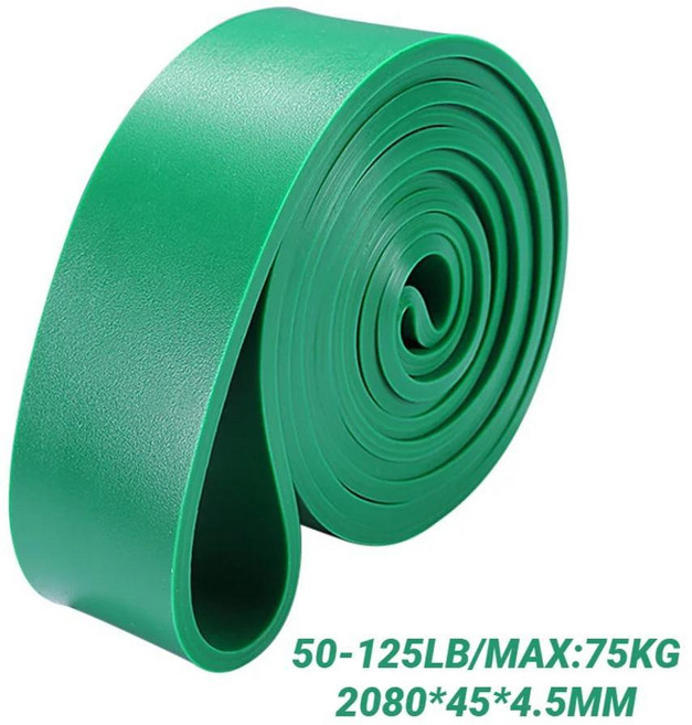 운동 필라테스 라텍스 저항 밴드 운동 탄성 밴드 스포츠 강도 당겨 보조 밴드 헤비 듀티 피트니스 장비, 색상: 3. Green(50-125lbs)