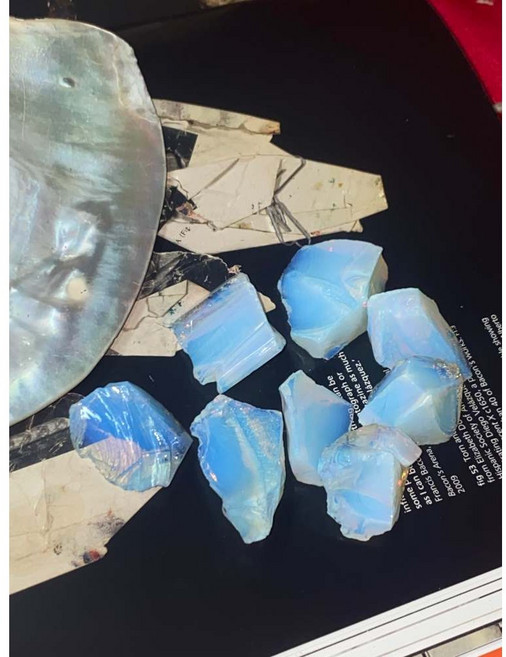 선문 크리스탈 천연 오팔 원석, 89-91g, 8개