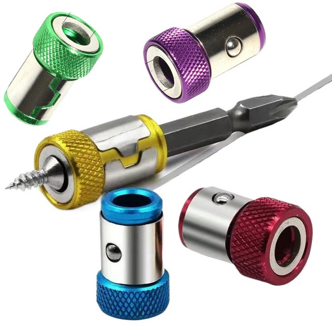 초강자성 드라이버 비트 자화기 드릴 임팩 비트 자석, 5개