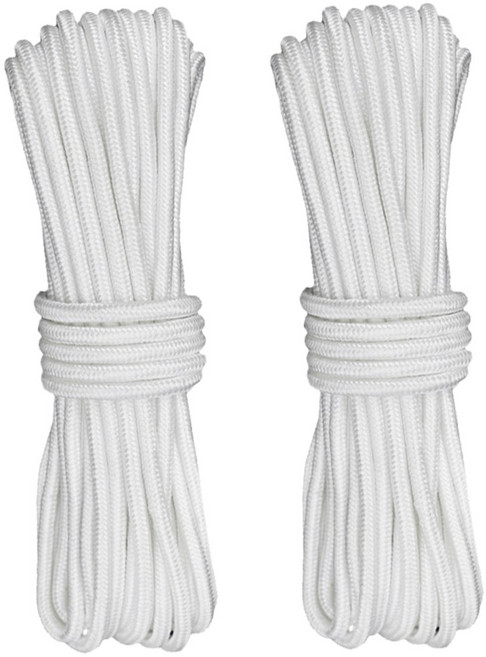 본라이프 천정 건조대줄 교체용끈 다용도줄 빨래건조대줄 베란다 빨래줄 밧줄 노끈 건조줄 캠핑 다용도로프, 백색, 5m, 2개