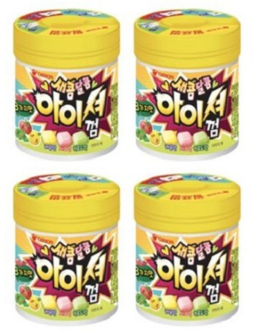 8가지 맛! 오리온 새콤달콤 아이셔 껌 90g 4개