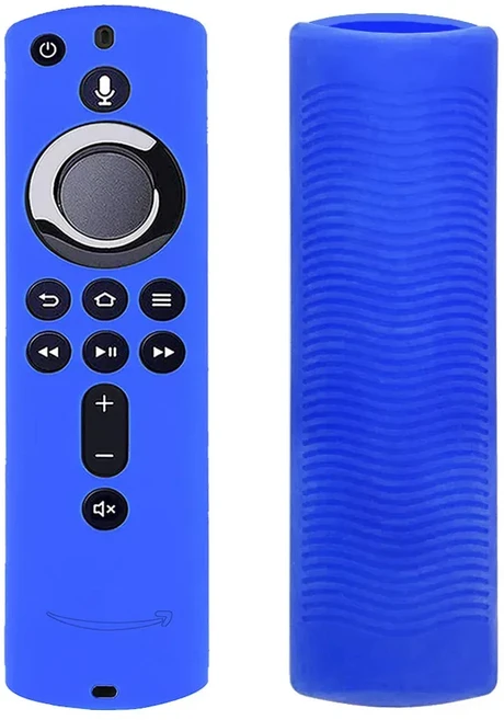 호환 Fire TV 스틱 4K TV 스틱 2GEN 원격 실리콘 케이스 보호 커버 스킨 Firestick 원격 커버 어둠 속, 01 파란색