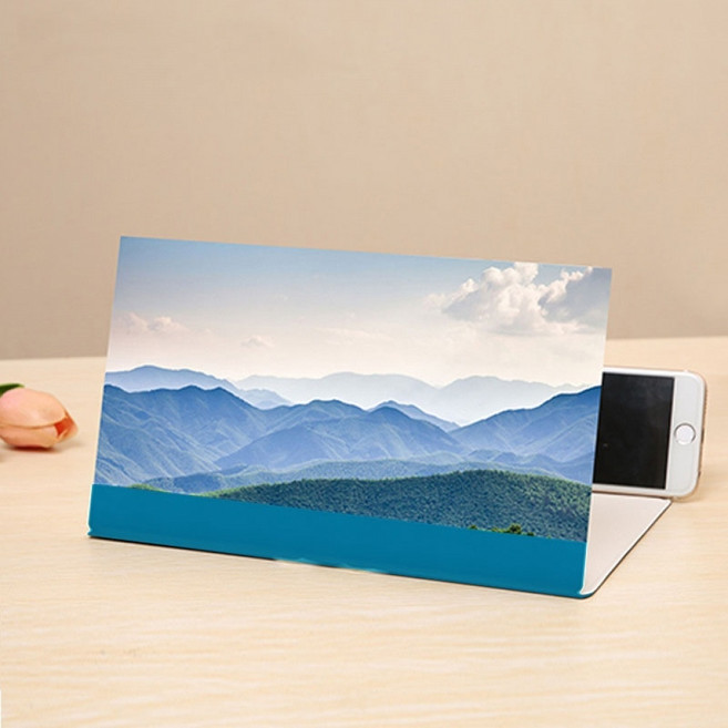 4배 스마트폰 확대스크린 블루 25X12.5CM 인터넷강의 확대기기 악세사리