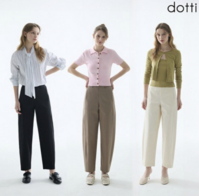 도티 26SS 여성 스트레치 베럴 레그 팬츠 3종