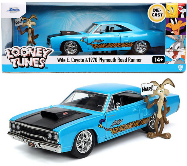 (선물완구) 아카데미과학 JADA S24010 루니툰 1970 Plymouth Road Runner & Coyote YA1