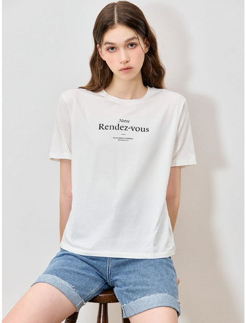 리스트 부드러운소재 미니멀 레터링 반팔 티셔츠 택가격 78000원