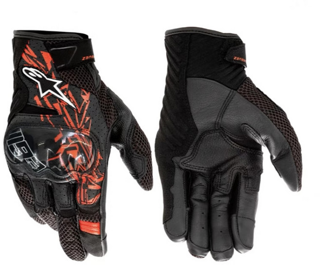 알파인스타 터치장갑 바이커 글러브 메쉬 라이더 장갑, K_반블래드 (터치가능)