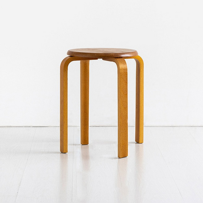 마켓비 MEKNAN 원형스툴 44, 브라운, 1개