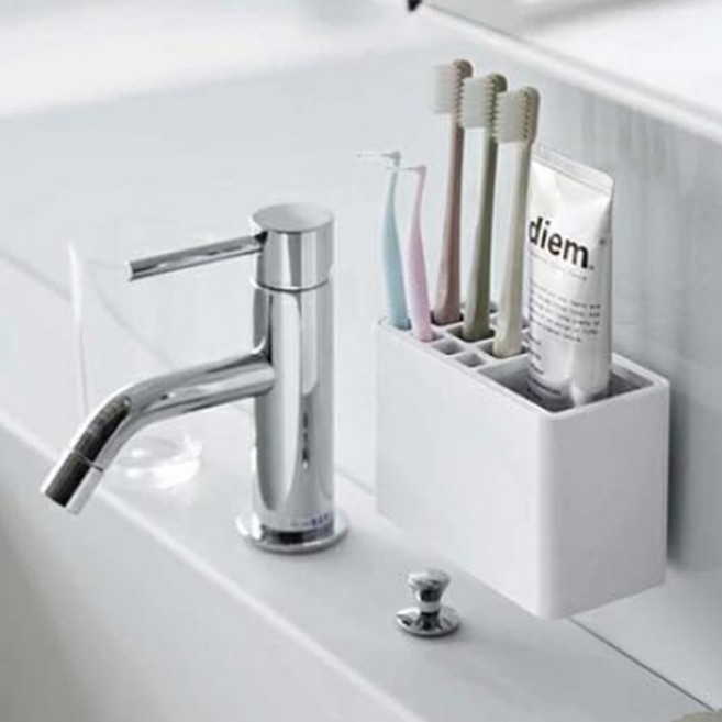 야마자키 욕실 무타공 필름 칮솔꽂이 치약꽂이 5959, 5959 칫솔꽂이 [화이트], 1개