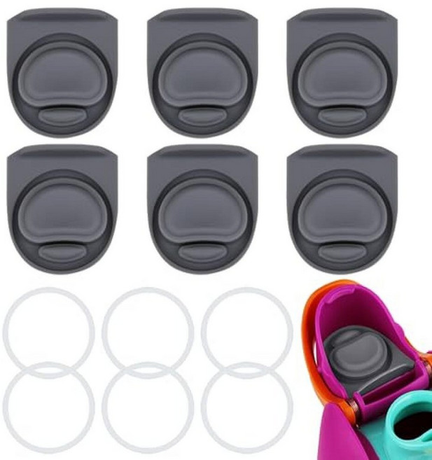 ZONBBEE Owala FreeSip 680.4g24온스 946.4ml32온스 물병 뚜껑 인서트 캡 씰 부품 400/19/24/32/40온스 마우스피스 액세서리 Z4K14와, 6 Grey Set