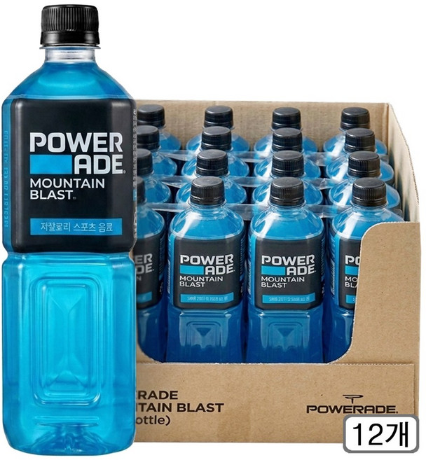코카콜라 파워에이드 마운틴 블라스트, 12개, 900ml