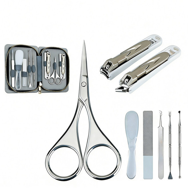 유니콘 스테인리스 비즈니스 손톱깎이 8종 세트