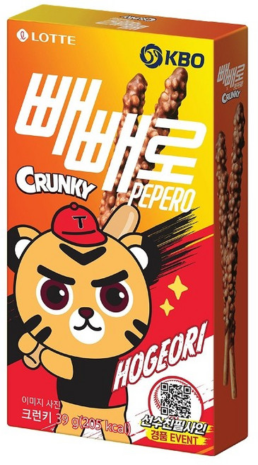KBO X 크런키 빼빼로 기아 타이거즈, 39g, 15개