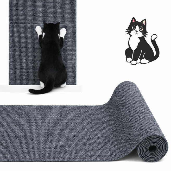 벨이지몰 잘라쓰는 카페트 고양이 스크래쳐 벽면형, 1개, 다크그레이