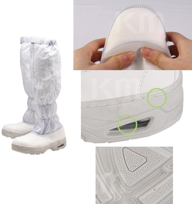 발보호 토캡 에어쿠션 크린 안전 방진화부츠 발편한 피로감소 크린룸실내화 통기성, 1개, 기타색상