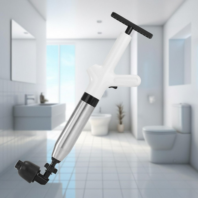 국민 뚫어뻥 뚜러뻥 변기 화장실 막혔을때 뚫는법 싱크대 막힘 세면대 뚫는기계 뚫기 압축기, 블랙