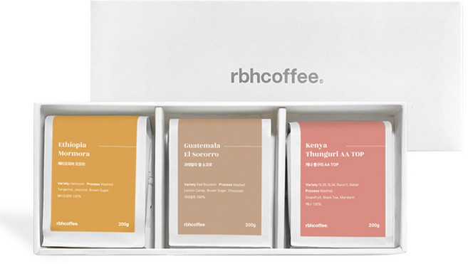 RBH커피 싱글오리진 3종 커피선물세트, 200g, 1개