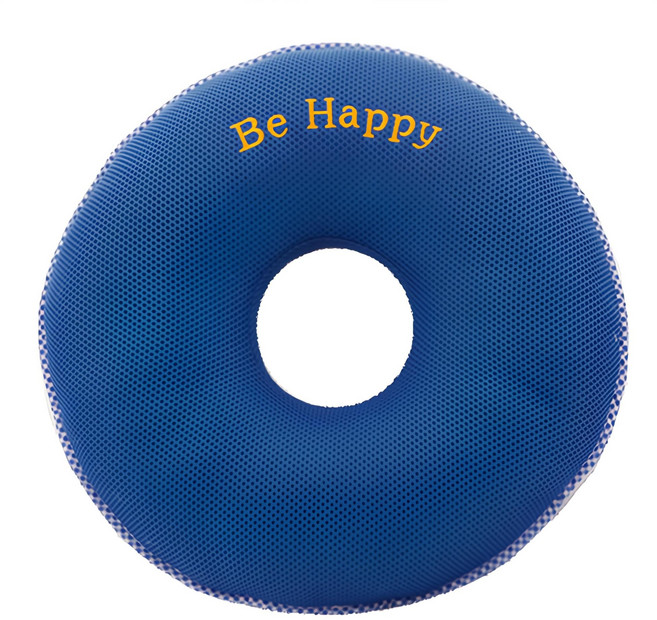 이솔홈 에어메쉬 기능성 원형 도넛방석, 블루, 1개