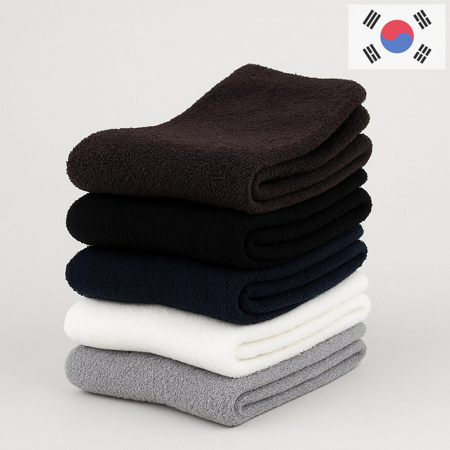 100% 국산 수면양말 5족세트 남녀공용 털빠지지 않는 무압박 임산부 보온양말