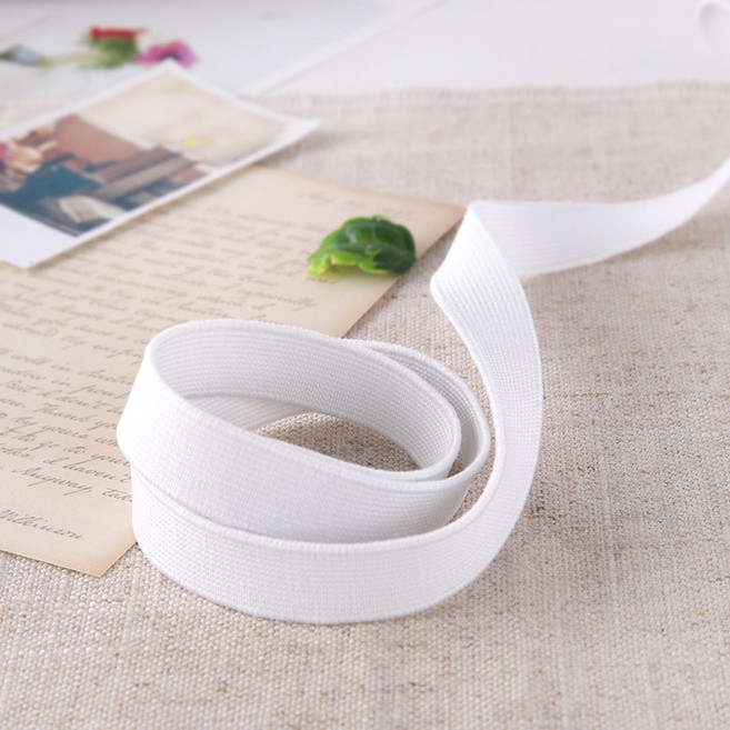 짱패브릭 (450cm)고탄력-이중직고무밴드-화이트, 15mm, 1개