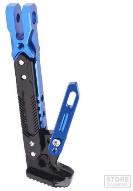 오토바이 킥 스탠드 브래킷 발 사이드 지지대 주차 목발 거치대 피트 자전거 모토 액세서리 범용, 1개