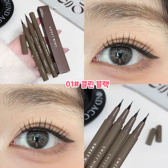 제이제이몰 완전 초슬립 0.01mm 아이라이너, 1개, 01#클린 블랙